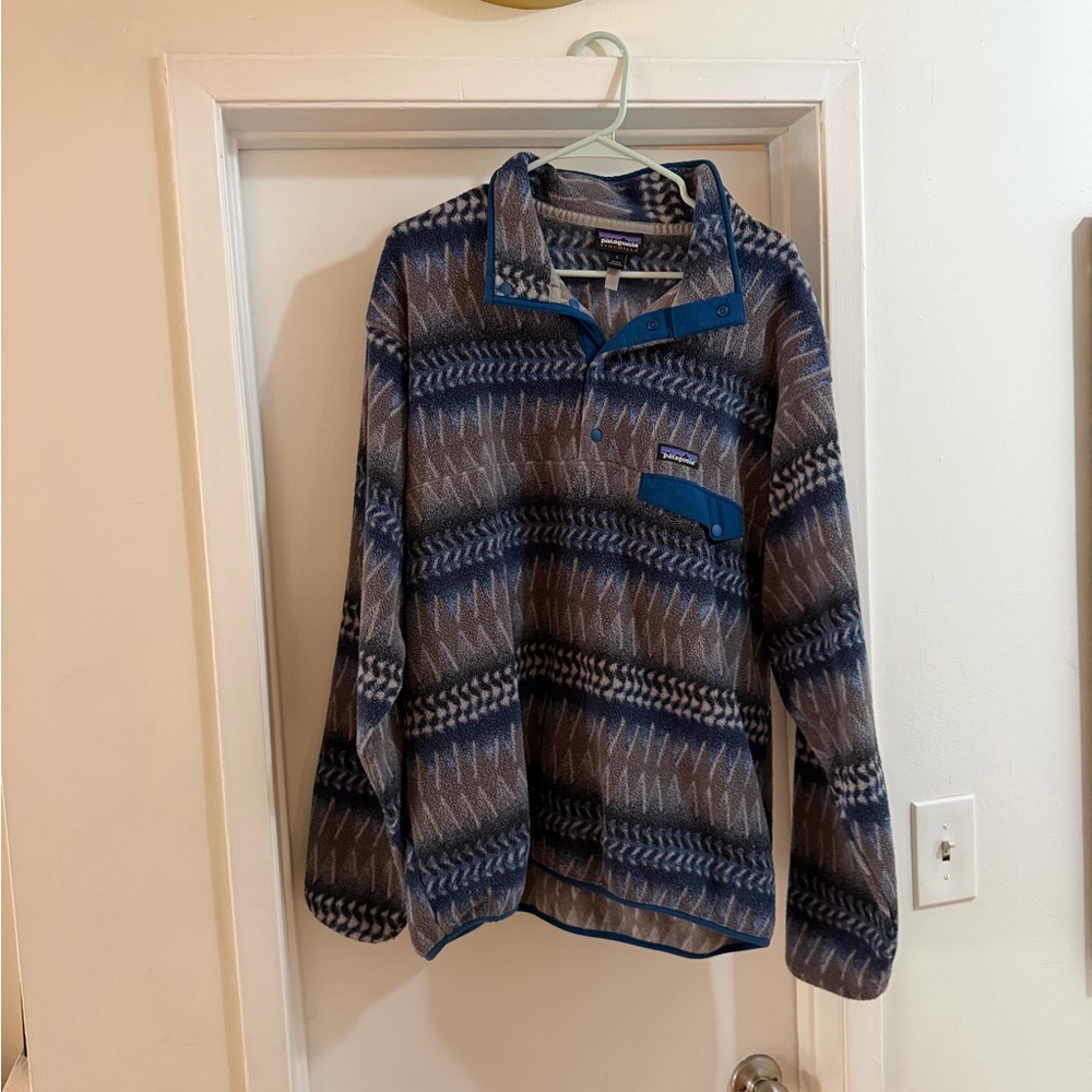Patagonia Synchilla Blue and Gray Fleece